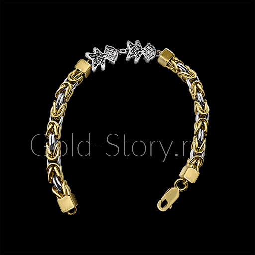 Золотой браслет для женщин «Византия»