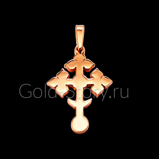 Декоративный крестик из золота