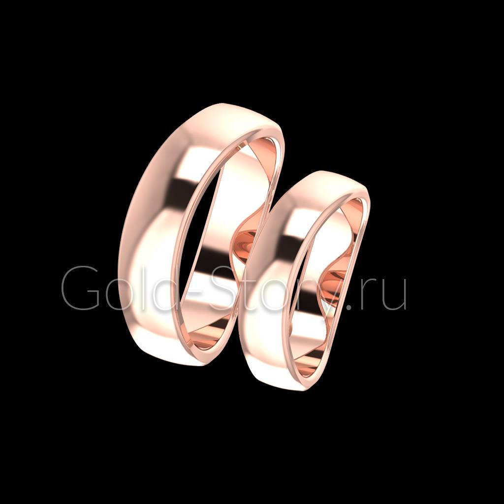 Элегантное обручальное кольцо розового цвета