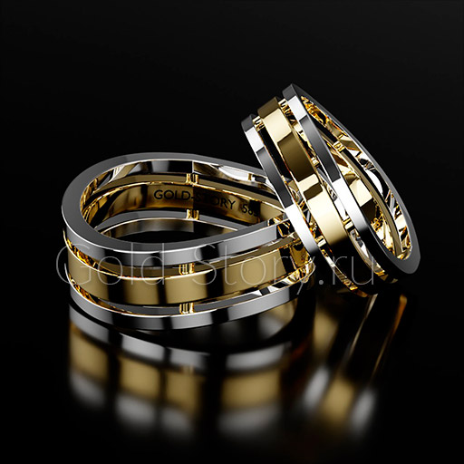 Кольца для мужчин и женщин из желтого и белого золота